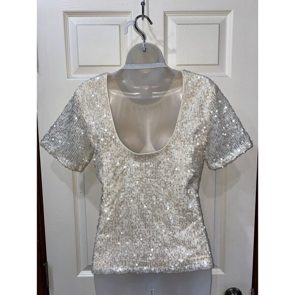 Grey Lab SEQUIN OPEN BACK TOP Size Small - Picture 10 of 10